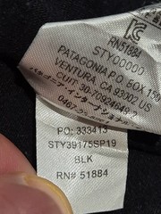 MENS PATAGONIA SHOP STICKER RESPONSIBILI-TEE SIZE LARGE