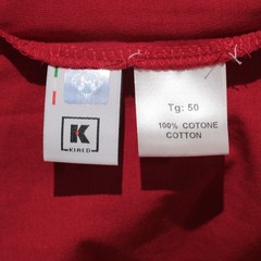 Kired NWT Short Sleeve T-Shirt Size 50 (US M) in Solid Amore Red 100% Cotton