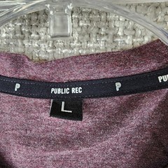 Public Rec Go To V Neck T Shirt Mens L Purple Performance Pima Cotton Athletic