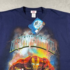 Iron Man 2 Mad Engine T-Shirt Mens XL Blue Graphic Movie Promo Deadstock NWT