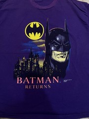 Vintage 1991 Batman Returns Movie Cartoon Comics T-shirt Sz L