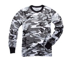 BACKBONE Mens Army Camo Long Sleeve Hunting Camp Outdoor Casual Tee T-Shirt