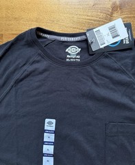 Dickies Performance Tee Shirt Mens XL Black Long Sleeve Temp-iQ Cooling Pocket