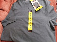 Kirkland Signature Men’s Pima Cotton Slub Tee, Gray, Size S