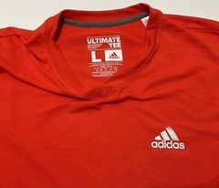 Adidas Ultimate Tee Men’s V-Neck Red Sz Large