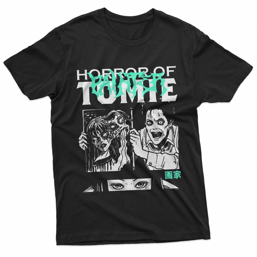 Junji Ito Horror Of Tomie High Contrast Panels Horror Manga T-Shirt