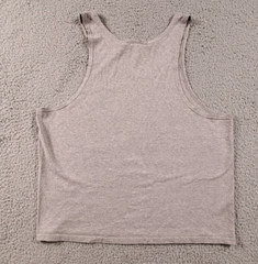 Vintage Nike Muscle Shirt USA Gray Grey Sleveless Tee Black Swoosh Logo Size L