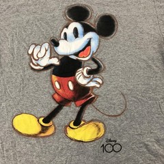 Disney Mickey Mouse Shirt Mens XL Gray Disney 100 Graphic Tee Anniversary