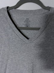 SKU 100% Organic Cotton Minimalist V-Neck T-shit Size XXL