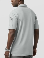 Men’s Instant Cooling Polo Shirt, Lightweight Performance Coolmax Moisture Wi…
