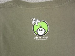 Vintage Life is Crap Shirt Mens Extra Large XL Green Drinking Beer Sick Tee