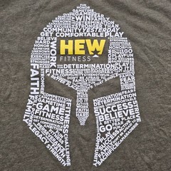 HEW Fitness Hard Work Works Green Short Sleeve Cotton Blend T-Shirt Men’s M
