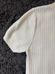 Tailored Mock Neck Knitted Shirt Cream – Size L/XL Asian (S/M American)