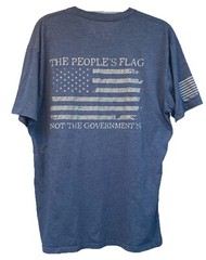 Two Men’s Patriot Crew T-Shirts Black & Blue Short Sleeve XL Logo Front & Back