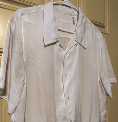 Helmut Lang Men’s Shirt Minimalist Country Club Cupro Vegan Silk Breathable Med.