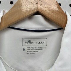 NEW Peter Millar Polo Shirt Womens M White UPF 50+ Sun Protection LIONSHEAD $75