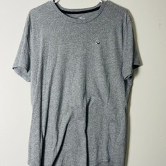 Hollister Shirt Men’s Large Gray Curved Hem Casual Outdoorsy Minimalist Plain