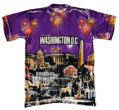 Fireworks T-Shirt Washington, DC Size Large Distressed Look