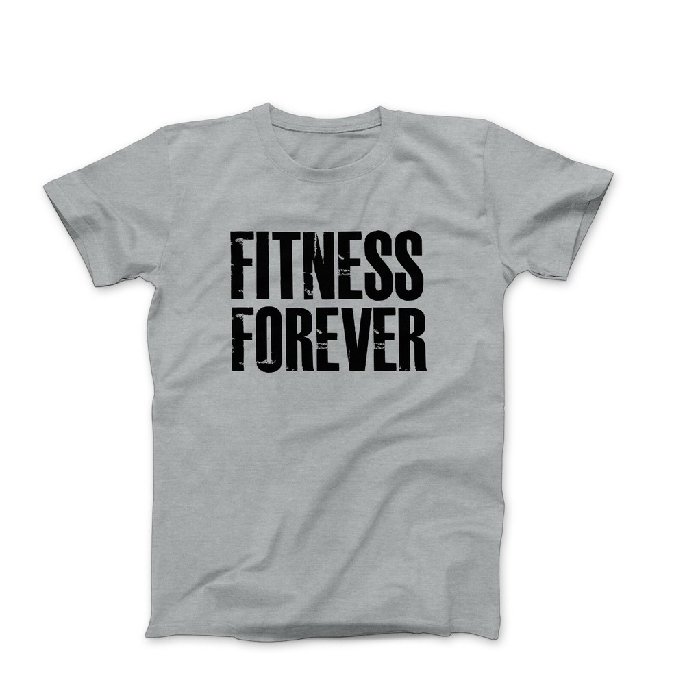Fitness forever mens workout bodybuilding fitness graphic tee shirts with saying