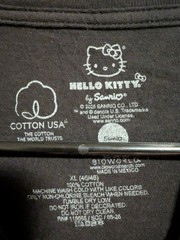 Sanrio Hello Kitty Tokyo Racing Graphic Tee 100% Cotton Black T Shirt XL