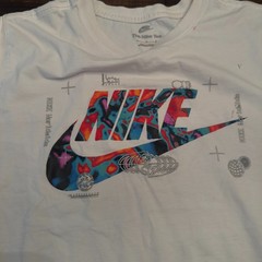 Nike Jordan White Graphic T-Shirt Jumpman Mens Casual Large #341 JeannyP