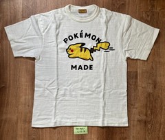 Human Made x Pokemon Tee T-Shirt White Pikachu XX31TE020 Size L IN HAND USA
