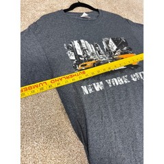 Mens NYC Times Square Graphic T-Shirt Charcoal Gray Medium Big Apple Tourist M