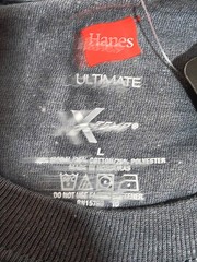 Lot Of 5 – Hanes Mens Ultimate X-Temp T-Shirt Size L Crew Neck Short Sleeve Gray