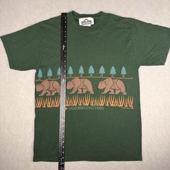 VTG California State Parks Grizzly Bear T Shirt Green Nature Graphic Large 90s