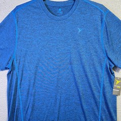 Old Navy FAST DRY MENS 2XL XXL Shirt BLUE Performance Running Fitness Core NWT