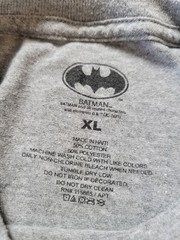 Batman T-Shirt Mens XL Gray Classic Logo DC Comics Superhero Tee Retro