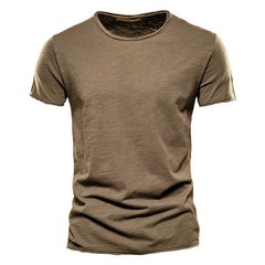 Men Cotton V-Neck Slim Fit T-Shirt Beach Casual Summer Gym Fitness Tee Fun Gift