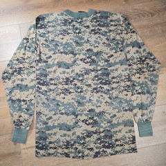 Vintage Fox Outdoor Digital Camo Shirt Mens Green Single Stitch Military Tee