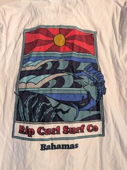 Rip Curl Surf Trip Bahamas Edition Small T-Shirt Relaxed Fit – White