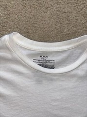 White Mens Shirt – Alfani 100% Cotton T-Shirt – White – Large
