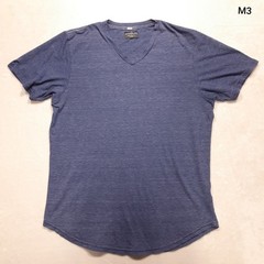 Goodlife Mens V-Neck T-Shirt Blue Heather 2XL Cotton Rayon Blend Short Sleeve