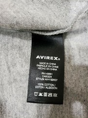 Avirex Men’s AVH192K07 Long Sleeve T-shirt Gray Size S