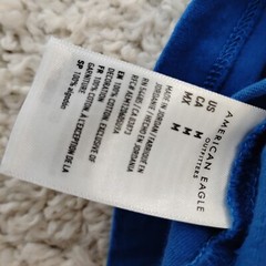American Eagle Shirt Mens Medium Blue Preppy Casual Essential Super Soft Crew