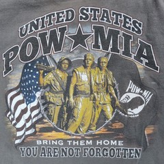 POW MIA United States Military T-Shirt Size XL Bring Them Home Veteran Patriotic