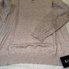 Athletic Fit Knitted Polo Shirt In Neutral-Large -Brand- Tailored Athlete