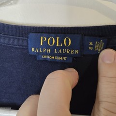 Polo Ralph Lauren Logo Pony T-Shirt Mens L Large Spellout Custom Slim Fit Tee