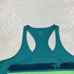 Oakley Teens Size L Sleeveless Green Racerback Muscle Tee Tank Top