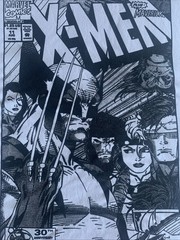 NWOT Marvel X-Men ‘97 Black & White Comic Book Issue 11 Graphic T-Shirt Size 2XL