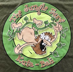 Krisna Bali The Jungle Surf Kuta-Bali T-Shirt, Green , Size Small, New w/ tags
