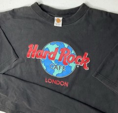 Vintage Hard Rock Cafe London Shirt Men Sz L Y2K Graphic Tee Retro Crewneck