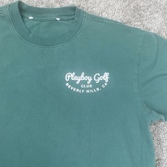 Playboy Pacsun Green Crewneck Pocket Front Short Sleeve T Shirt Mens