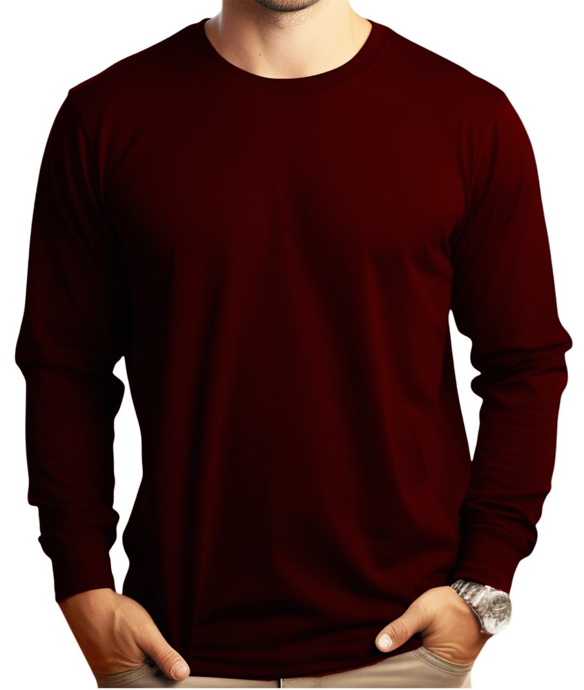 DRI-FIT Long Sleeve T-Shirts, UPF 50+ Sun Protection Shirt BURGUNDY