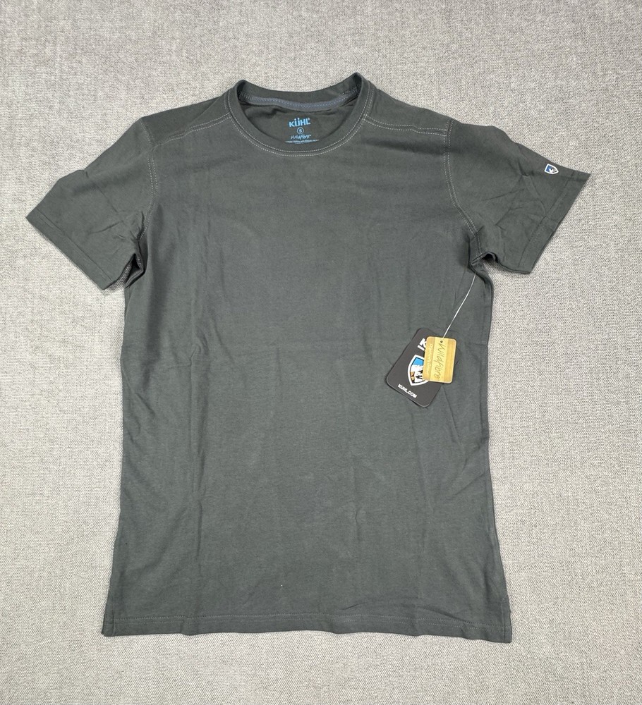 Kuhl Shirt Men Small Cotton Gray Hiking Trek Mountain New