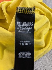 Valabasas Vintage Extreme Motocross Graphic Tee Distressed Helmet Yellow Men’s M