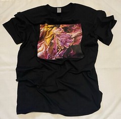custom made T-Shirt unique art photo design faces photo art size Large